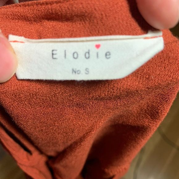(2 for $20) Elodie Rust Orange Blouse Size S   V#57 - Picture 6 of 6